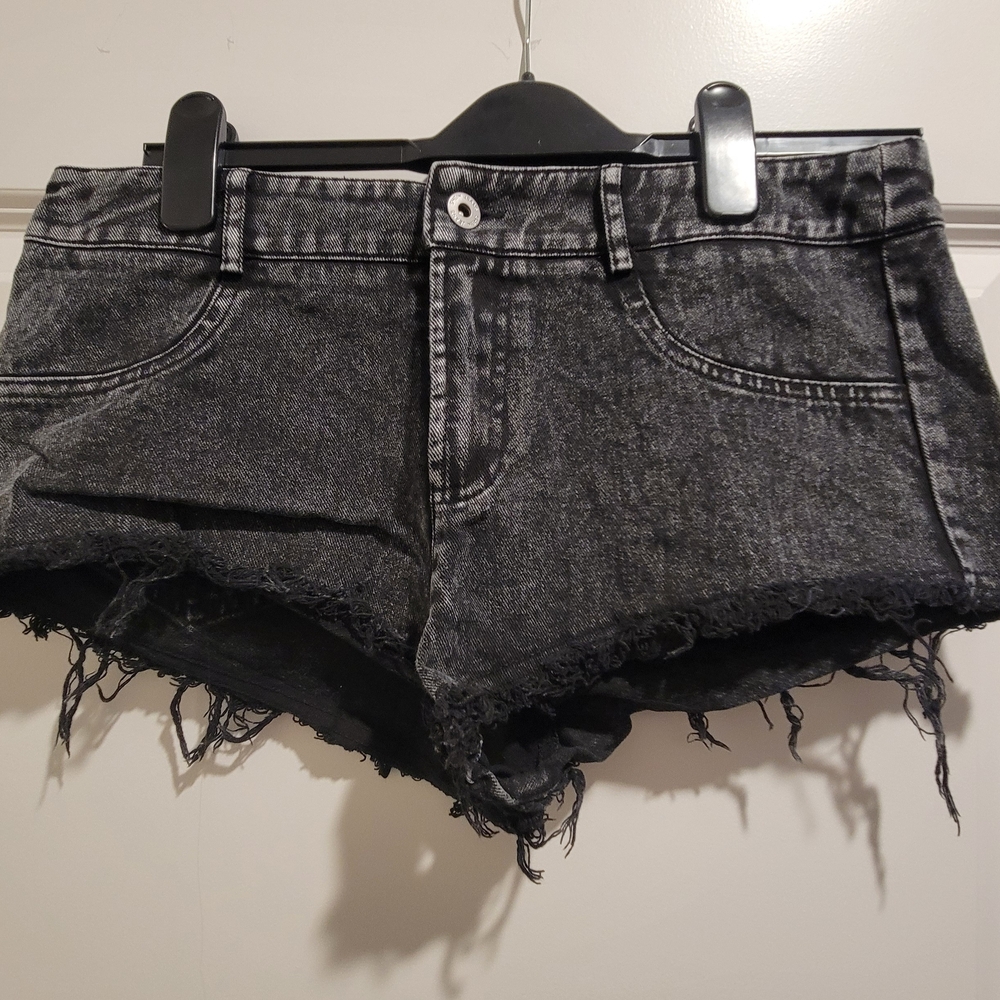 Women's Black Denim Shorts